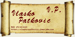 Vlaško Patković vizit kartica
